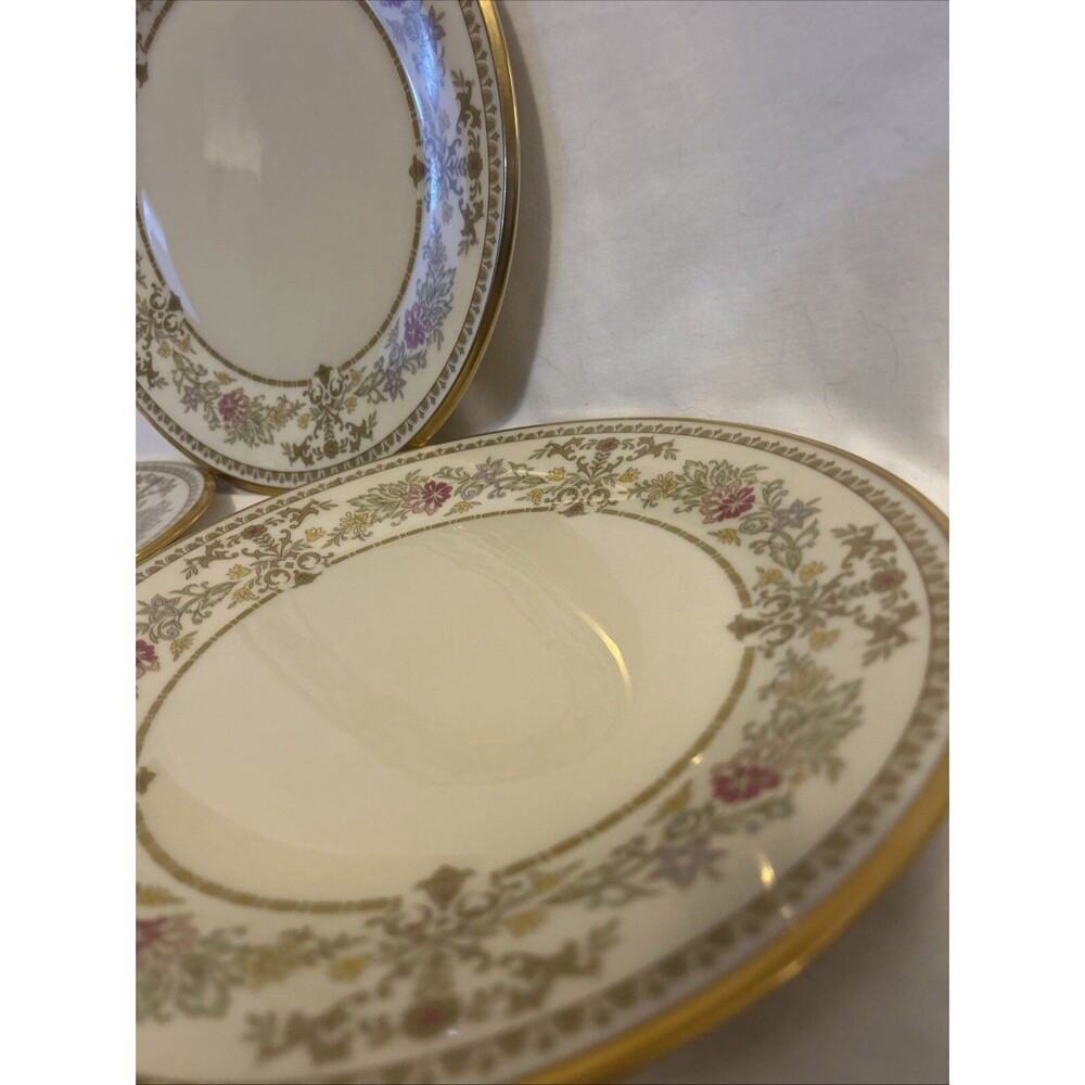 Vintage Lenox China Castle Garden Dinner Plate Lot Of 3 Plates - Picture 5 of 12